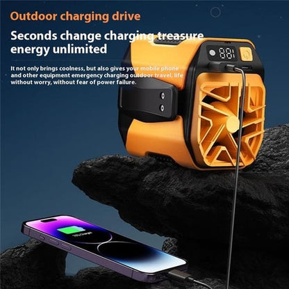 🔥Last Day 49% OFF🔥Portable Fan, USB Rechargeable Waist Fan with Clip & Power Bank, Personal Cooling Fan for Outdoor Travel Camping
