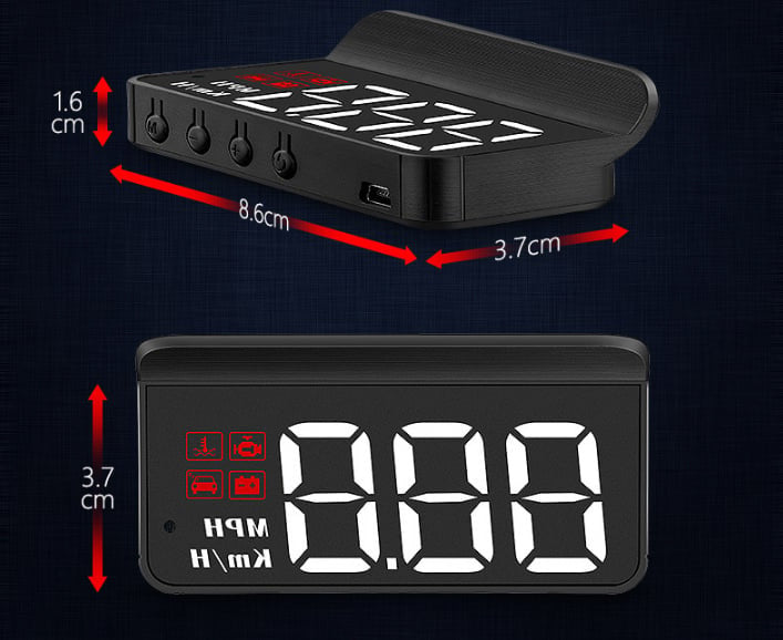 OBD2 HUD Car Head Up Display Projector Speedometer