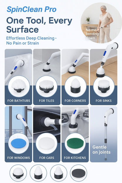 Multi-Purpose Electric Spin Scrubber