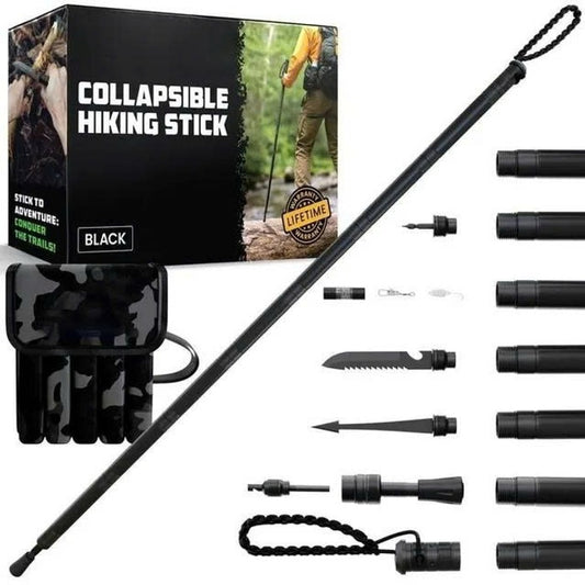 Tactical Hiking Stick w/ Integrated Survival Kit