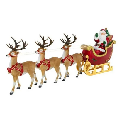 Free Shipping - Santa’s Sleigh with Reindeer Holiday Decoration Christmas 2025