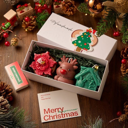 🕯️Cute Festive Scented Candles | Handmade Christmas Gift Set - Aromatherapy & Perfect Holiday Decor(Add 6, Get 1 Free)