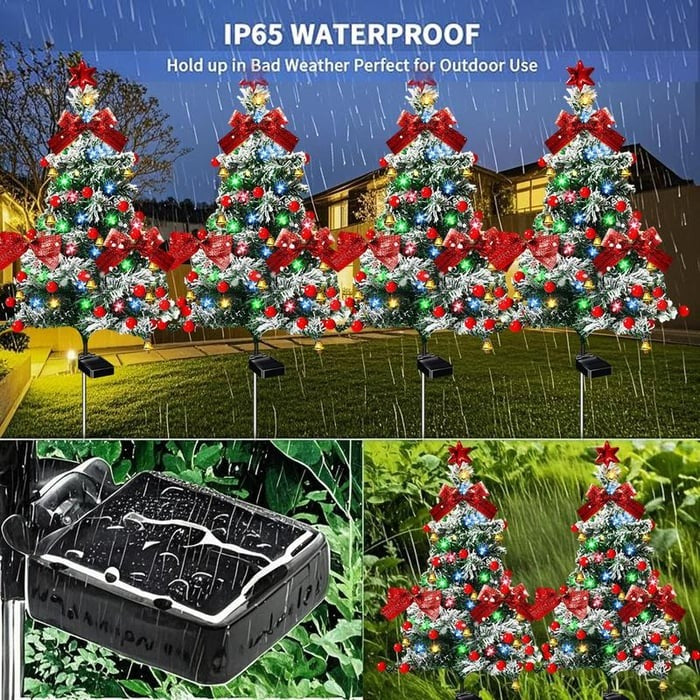 🎁Last Day Promotion 49% OFF - Upgrade Solar Christmas Trees Lights Outdoor Decoration Waterproof