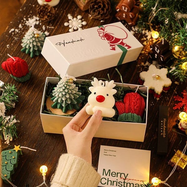 🕯️Cute Festive Scented Candles | Handmade Christmas Gift Set - Aromatherapy & Perfect Holiday Decor(Add 6, Get 1 Free)