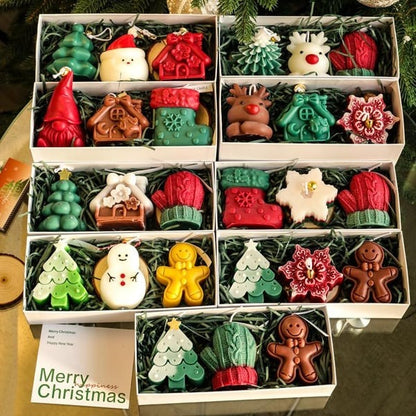🕯️Cute Festive Scented Candles | Handmade Christmas Gift Set - Aromatherapy & Perfect Holiday Decor(Add 6, Get 1 Free)